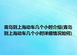 青岛到上海动车几个小时介绍(青岛到上海动车几个小时详细情况如何)