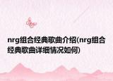 nrg组合经典歌曲介绍(nrg组合经典歌曲详细情况如何)