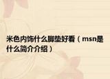 米色内饰什么脚垫好看（msn是什么简介介绍）