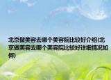 北京做美容去哪个美容院比较好介绍(北京做美容去哪个美容院比较好详细情况如何)