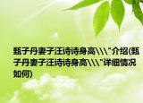 甄子丹妻子汪诗诗身高\