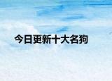 今日更新十大名狗