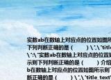 实数ab在数轴上对应点的位置如图所示则下列判断正确的是（　　）