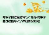 吃粽子的过程描写\
