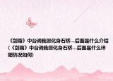 《剑雨》中台词我愿化身石桥…后面是什么介绍(《剑雨》中台词我愿化身石桥…后面是什么详细情况如何)