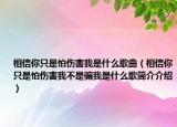 相信你只是怕伤害我是什么歌曲（相信你只是怕伤害我不是骗我是什么歌简介介绍）