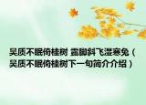 吴质不眠倚桂树 露脚斜飞湿寒兔（吴质不眠倚桂树下一句简介介绍）
