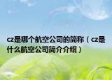 cz是哪个航空公司的简称（cz是什么航空公司简介介绍）