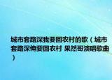 城市套路深我要回农村的歌（城市套路深俺要回农村 果然哥演唱歌曲）