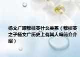 杨文广跟穆桂英什么关系（穆桂英之子杨文广历史上有其人吗简介介绍）