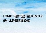 LOMO卡是什么介绍(LOMO卡是什么详细情况如何)