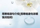 用寒暄造句介绍(用寒暄造句详细情况如何)