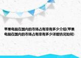 苹果电脑在国内的市场占有率有多少介绍(苹果电脑在国内的市场占有率有多少详细情况如何)