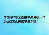 华为gt2怎么连接苹果耳机（华为gt2怎么连接苹果手机）