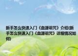 新手怎么快速入门《血源诅咒》介绍(新手怎么快速入门《血源诅咒》详细情况如何)