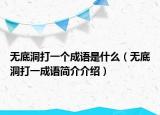 无底洞打一个成语是什么（无底洞打一成语简介介绍）