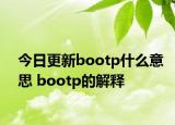 今日更新bootp什么意思 bootp的解释