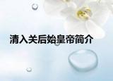 清入关后始皇帝简介