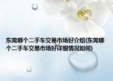 东莞哪个二手车交易市场好介绍(东莞哪个二手车交易市场好详细情况如何)