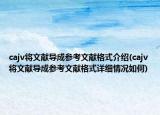 cajv将文献导成参考文献格式介绍(cajv将文献导成参考文献格式详细情况如何)