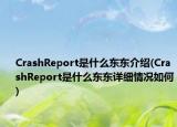 CrashReport是什么东东介绍(CrashReport是什么东东详细情况如何)