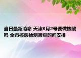 当日最新消息 天津8月2号要做核酸吗 全市核酸检测筛查时间安排