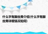 什么字有脚丝旁介绍(什么字有脚丝旁详细情况如何)