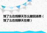 饿了么在线聊天怎么撤回消息（饿了么在线聊天在哪）
