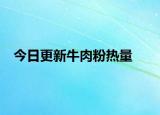 今日更新牛肉粉热量