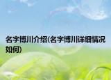 名字博川介绍(名字博川详细情况如何)