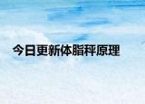 今日更新体脂秤原理