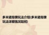多米诺骨牌玩法介绍(多米诺骨牌玩法详细情况如何)