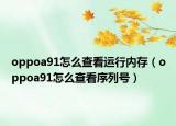 oppoa91怎么查看运行内存（oppoa91怎么查看序列号）