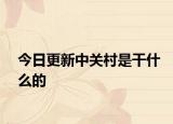今日更新中关村是干什么的
