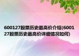 600127股票历史最高价介绍(600127股票历史最高价详细情况如何)