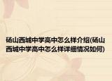 砀山西城中学高中怎么样介绍(砀山西城中学高中怎么样详细情况如何)