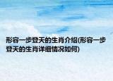 形容一步登天的生肖介绍(形容一步登天的生肖详细情况如何)