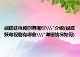 蝴蝶妖电视剧有哪些\