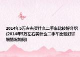 2014年5万左右买什么二手车比较好介绍(2014年5万左右买什么二手车比较好详细情况如何)