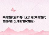 中高古代音阶有什么介绍(中高古代音阶有什么详细情况如何)