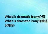 What(is dramatic irony介绍 What is dramatic irony详细情况如何)