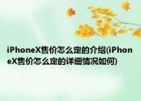 iPhoneX售价怎么定的介绍(iPhoneX售价怎么定的详细情况如何)