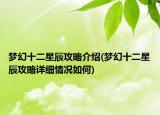 梦幻十二星辰攻略介绍(梦幻十二星辰攻略详细情况如何)