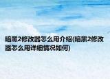 暗黑2修改器怎么用介绍(暗黑2修改器怎么用详细情况如何)