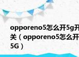 opporeno5怎么开5g开关（opporeno5怎么开5G）