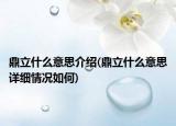 鼎立什么意思介绍(鼎立什么意思详细情况如何)