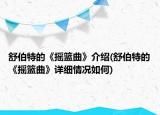 舒伯特的《摇篮曲》介绍(舒伯特的《摇篮曲》详细情况如何)