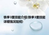 铁拳3里技能介绍(铁拳3里技能详细情况如何)