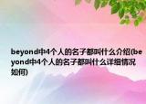 beyond中4个人的名子都叫什么介绍(beyond中4个人的名子都叫什么详细情况如何)