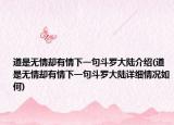 道是无情却有情下一句斗罗大陆介绍(道是无情却有情下一句斗罗大陆详细情况如何)